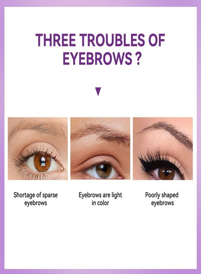 GHFCZOO 2Pcs Peel Off Eyebrow Tint Gel - Waterproof & Sweatproof All-Day Wear, Transfer-Resistant Tattoo Effect, All Skin Types + Mother’s Day Gift Set​, 01#Black - Image 4