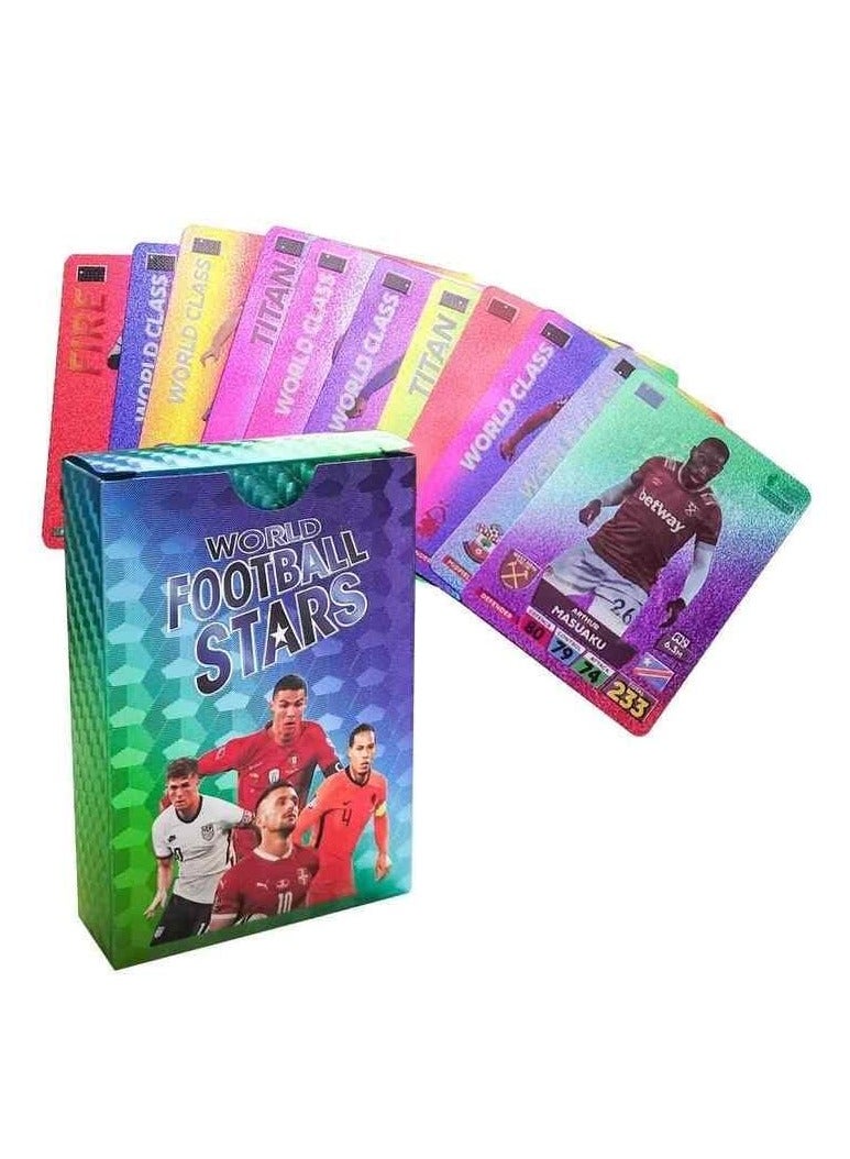 NEW  World Football Soccer Star Cards, Soccer 2024 World Cup, UEFA Champions League, Pack of 55 - Image 1