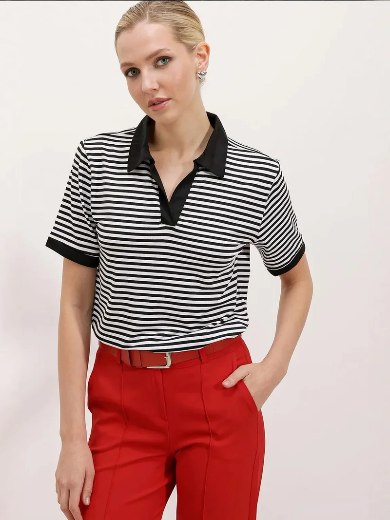 BIG DART BDART Striped Polo Shirt with Short Sleeves