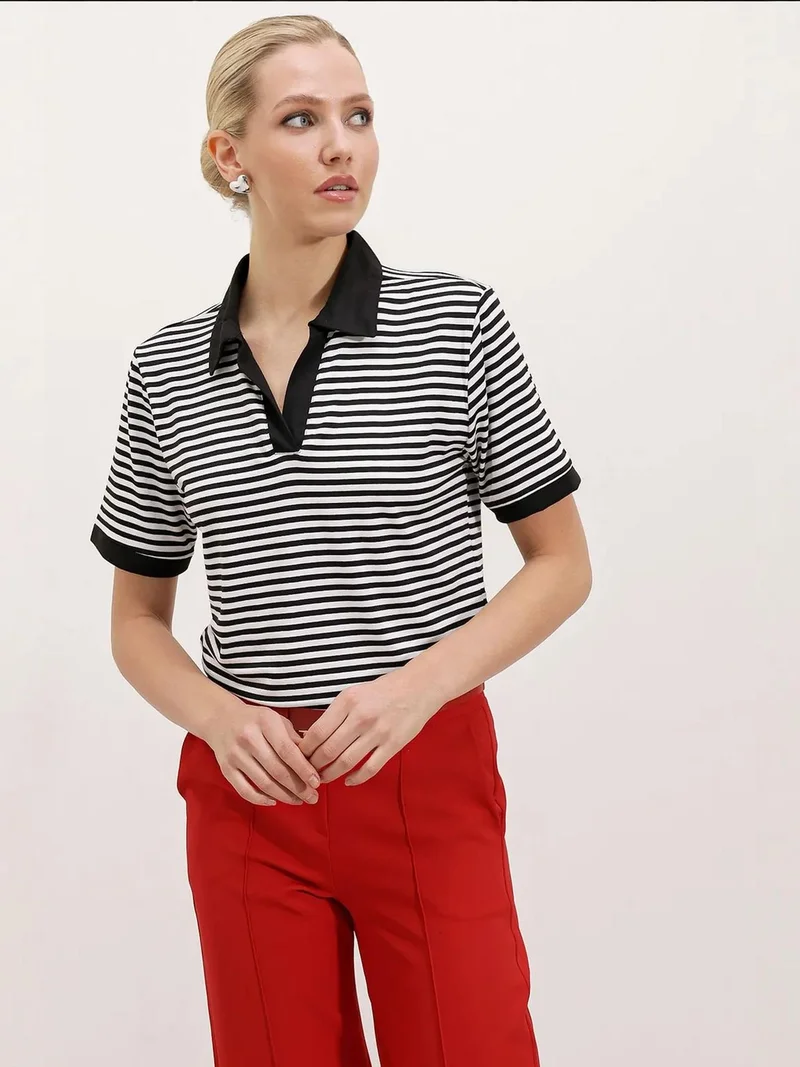 BIG DART BDART Striped Polo Shirt with Short Sleeves