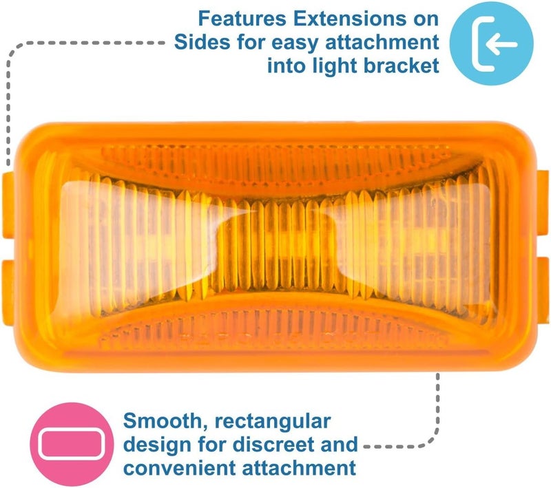 Lumitronics RV Mini Thin Line 37 Series Sealed LED Marker/Clearance Light (Amber) - Image 3
