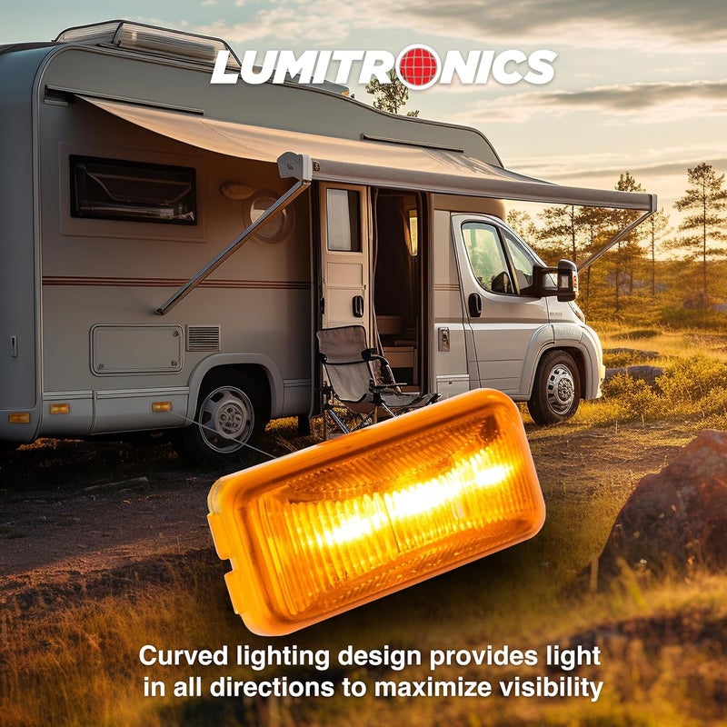 Lumitronics RV Mini Thin Line 37 Series Sealed LED Marker/Clearance Light (Amber) - Image 2