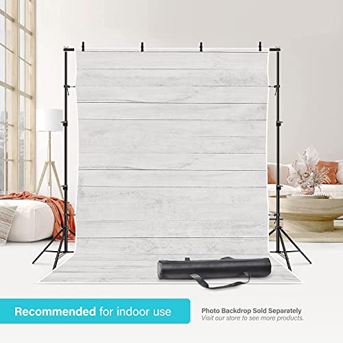 SHOPEE 8.5 ft. Wide Crossbar Length Adjustable Backdrop Stand, 9 ft. Tall Height Photo Background Support System with Clamps, Elastic String Clip - Image 2