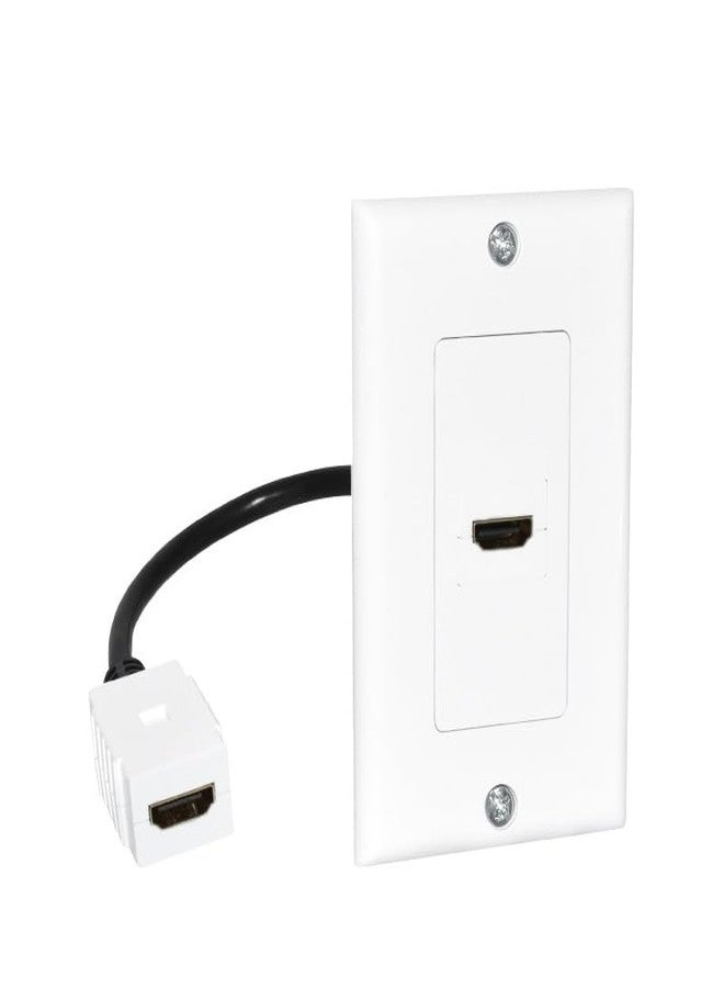 لوحة حائط HDMI من نيوهاوس هاردوير، لون أبيض، عبوة واحدة