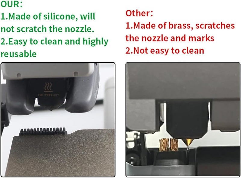 فرشاة السيليكون الزرقاء لتنظيف فوهة الطابعة ثلاثية الأبعاد لطيفة على الأسطح أداة تنظيف فعالة - Image 5