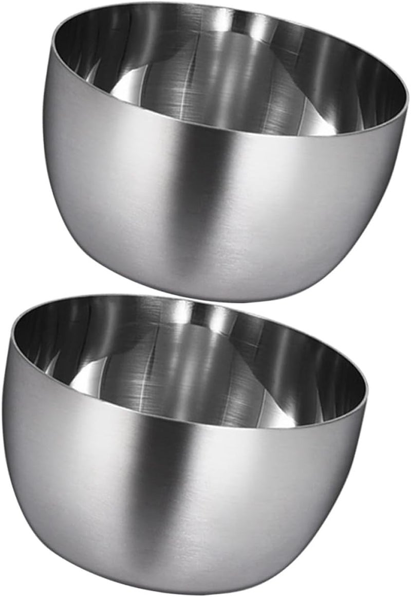 2pcs Stainless Steel Steak Sauce Bowls with Soy Sauce Dish Function Small Multipurpose Salad and Containers for Outdoor Camping and Dining - Image 1