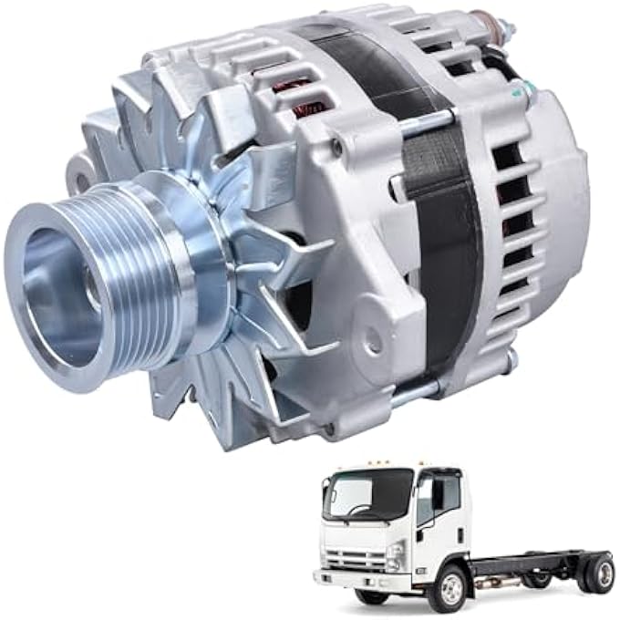 FuseRish LR1110-733 Alternator 12V 110A Compatible with ISUZU NPR NQR NRR 3.0L 5.2L 2008-2015, Part Numbers: 13215N, 90-25-1238, 140-39120, 8980750250, 8-98075025-0, LR1110-733C, LR111073, LR1110733C - Image 1