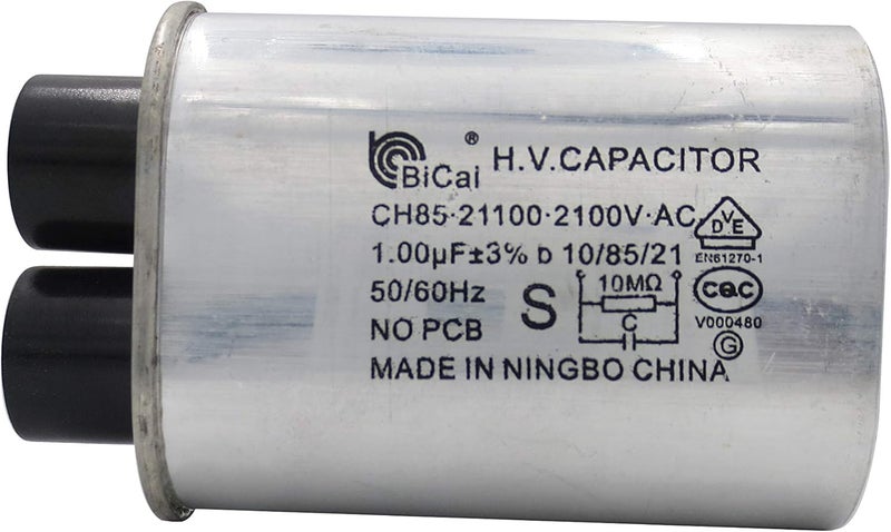 Meter Star CQC Universal Household Microwave High Voltage Capacitor 1.00uF 2100V AC - Image 1