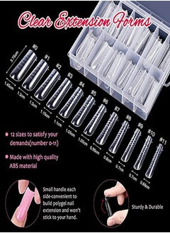 TsMADDTs L Forms Set,Tsmaddts 120 Pcs Clear Nail Extension Forms Coffin Nail Gel Forms With Nail Clips Nail Gel Brush Picker Nail Files Buffer Cuticle Pushers,Gel Nail Mold Kit  - Image 3