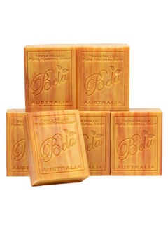 BELA BELA Frankincense and Myrrh Soap 33 OZ Pack of 6 French Triple Milled Bar Soap with Organic Shea Butter Hand Face and Body Wash Bar Made in Australia 