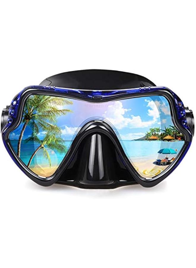 Arabest Snorkel Diving Mask, Professional Snorkeling Mask Gear, Ultra Clear Lens with Wide View Tempered Glass Goggles,Anti Leakage Scuba Mask, Silicone Swimming Goggles Mask for Adults, 3 Color - Image 1