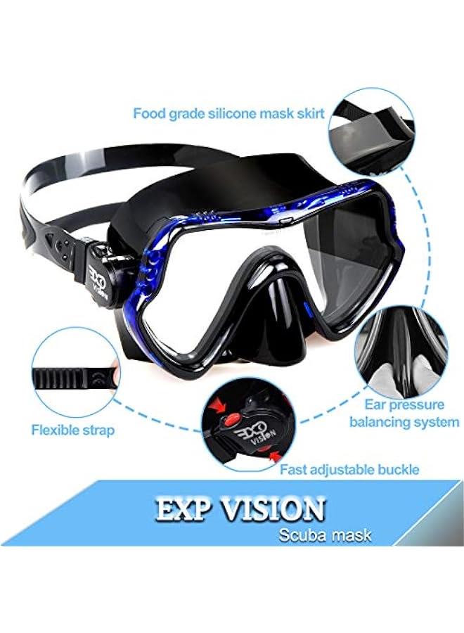 Arabest Snorkel Diving Mask, Professional Snorkeling Mask Gear, Ultra Clear Lens with Wide View Tempered Glass Goggles,Anti Leakage Scuba Mask, Silicone Swimming Goggles Mask for Adults, 3 Color - Image 5