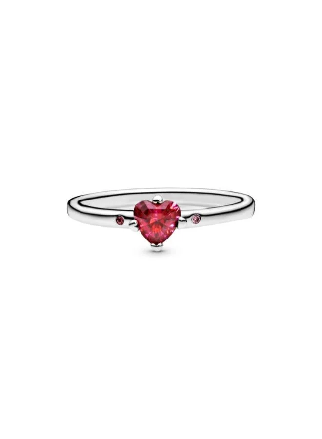 باندورا Sparkling Red Heart Ring
