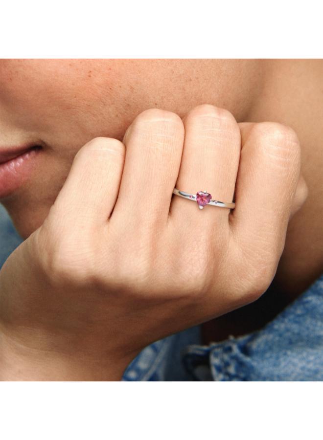 PANDORA Sparkling Red Heart Ring - Image 4