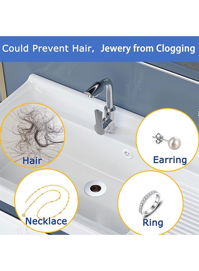 3PCS Bathroom Sink Drain Strainers for 1.2"-1.6" Drain Hole,1" Small Conical Premium Stainless Steel Bathtub Drain Cover Hair Catcher - Image 4