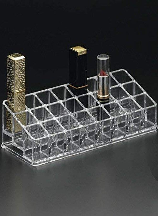 VEDVIT Multi Grid Acrylic Makeup Organiser Transparent Plastic Cosmetic Storage Box Lipstick Nail Paint/Polish Holder Display Stand Organizer24case - Image 3