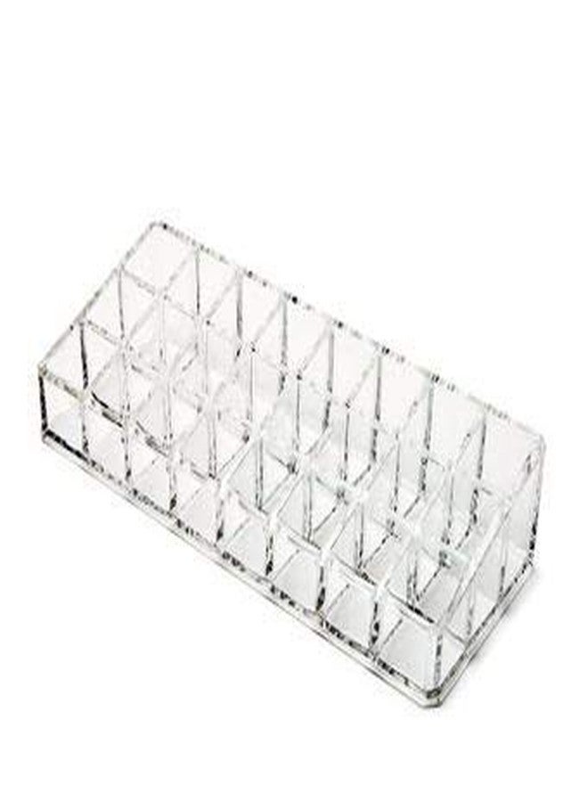 VEDVIT Multi Grid Acrylic Makeup Organiser Transparent Plastic Cosmetic Storage Box Lipstick Nail Paint/Polish Holder Display Stand Organizer24case - Image 2