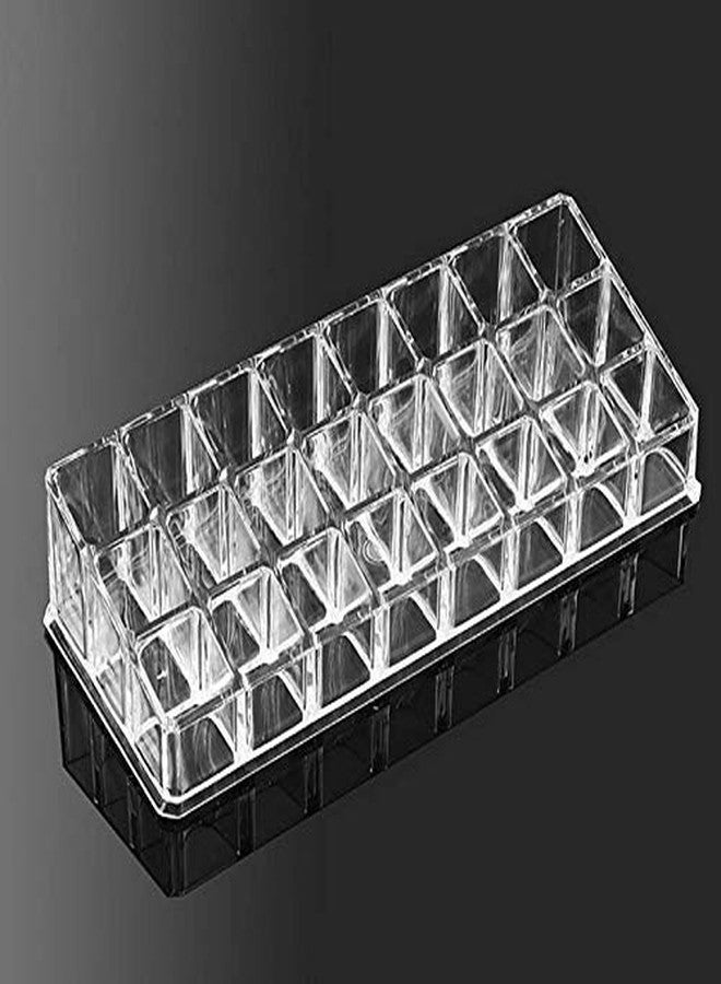VEDVIT Multi Grid Acrylic Makeup Organiser Transparent Plastic Cosmetic Storage Box Lipstick Nail Paint/Polish Holder Display Stand Organizer24case - Image 5