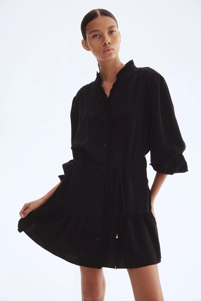 H&M Frill-trimmed shirt dress