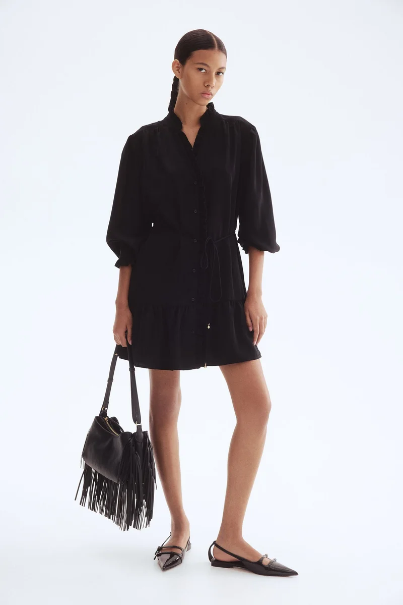 H&M Frill-trimmed shirt dress