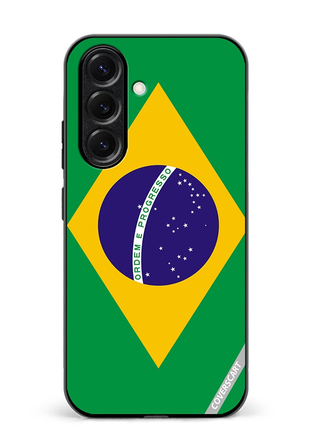COVERSCART Protective Case Cover For Samsung Galaxy A56 Brazil Flag Design Multicolour