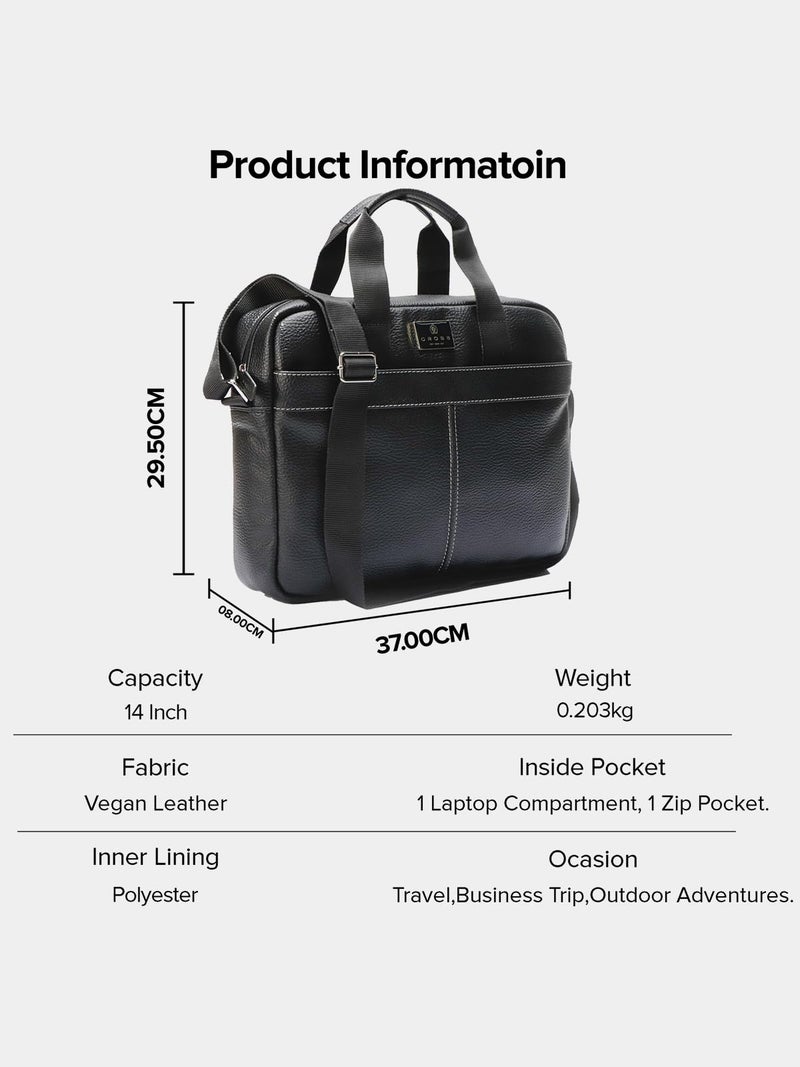 Cross Mens Black Rozano Style Shoulder Side Laptop bag - Image 5