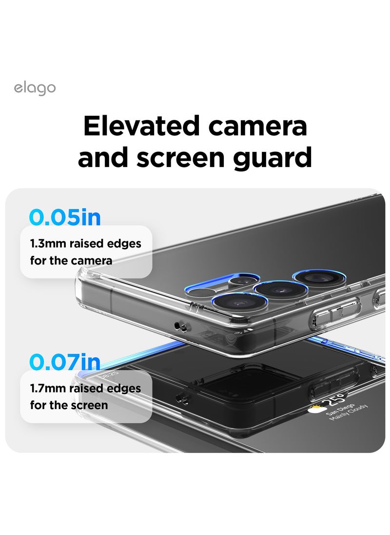 Elago - Hybrid for Samsung Galaxy S25 Ultra Case Cover Precise Camera Cutouts, Sleek and Light Design, Protective, PC/TPU Hybrid Technology, Shockproof Bumper - Transparent - Image 1