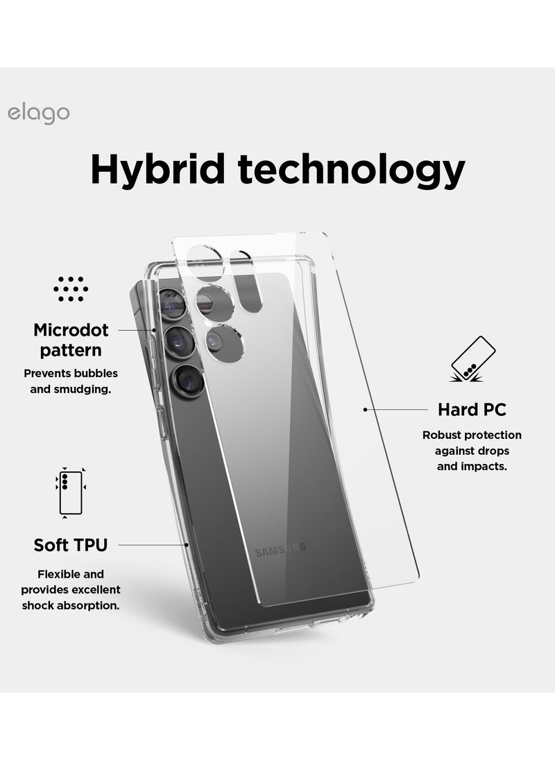 Elago - Hybrid for Samsung Galaxy S25 Ultra Case Cover Precise Camera Cutouts, Sleek and Light Design, Protective, PC/TPU Hybrid Technology, Shockproof Bumper - Transparent - Image 1