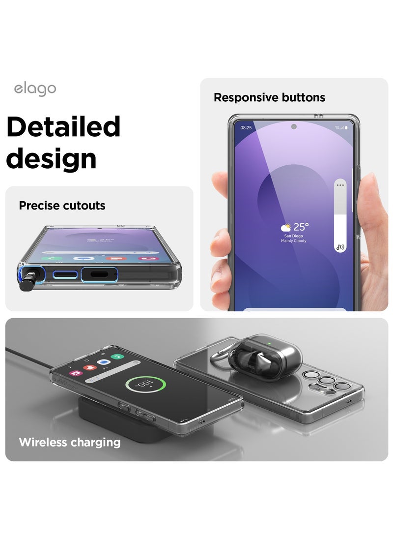 Elago - Hybrid for Samsung Galaxy S25 Ultra Case Cover Precise Camera Cutouts, Sleek and Light Design, Protective, PC/TPU Hybrid Technology, Shockproof Bumper - Transparent - Image 1