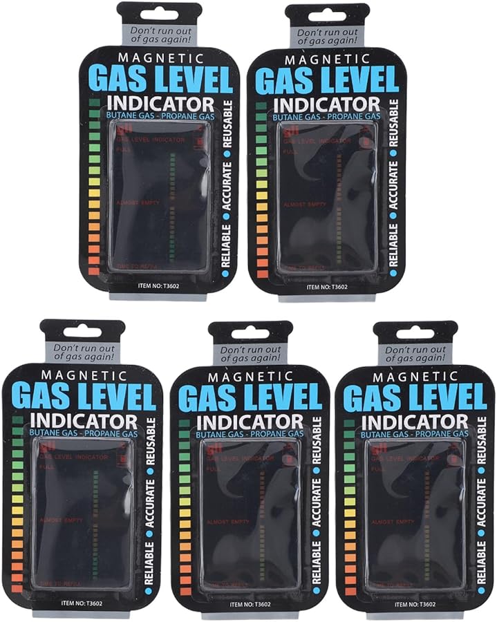 مؤشر مستوى الغاز المغناطيسي مستشعر تغيير اللون خفيف الوزن عبوة من 5 للتخييم والسفر - Image 2