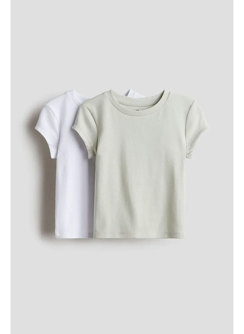 H&M 2-pack cotton jersey tops