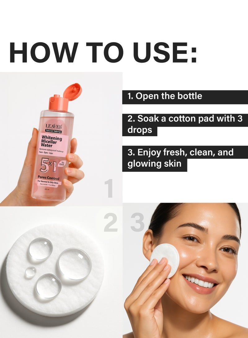 لييفز ليفز مايسلار ووتر  للتفتيح و مزيل طبيعي للمكياج للبشرة الدهنية  200ml - Image 4