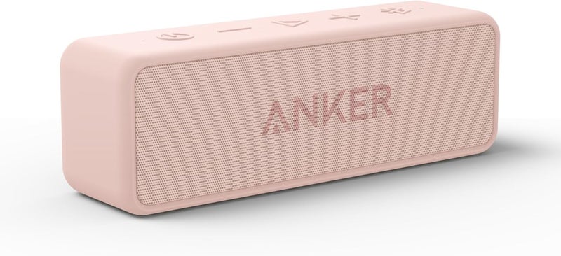 أنكر مكبر صوت بلوتوث محمول Anker Soundcore 2 مع صوت ستيريو بقوة 12 واط، BassUp، مقاوم للماء IPX7، تشغيل لمدة 24 ساعة، إقران ستيريو لاسلكي، مكبر صوت للمنزل، الأماكن الخارجية، السفر - Image 1