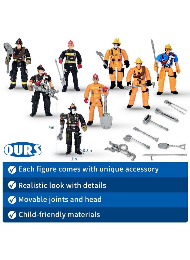 8 Pieces Firefighter Action Figures, Fireman Toys For 3 4 5 6 7+ Year Old Boys, 4-Inch Toy Figure & Playsets With Accessories, Ideal Gifts For Boys Girls Kids, Christmas Stocking Stuffers Party Favor - pzsku/Z6A51C91F8E7C80AAD8DEZ/45/_/1733730053/f928e36f-e7d4-4782-a2ed-88c79c6a9121