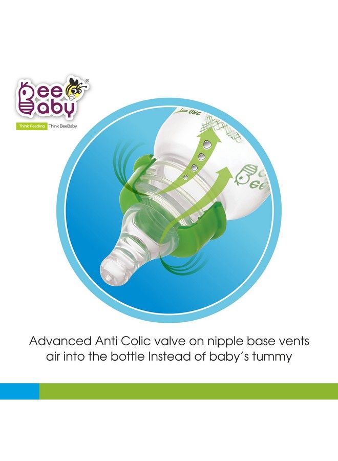 Beebaby Basic Slim Neck Baby Feeding Bottle With Premium Anticolic Comfort Silicone Nipple For New Born Infant Toddler Babies 100% Bpa Free 8 Months + (250 Ml 8 Oz.) (Green) (Pack Of 2) - Image 5