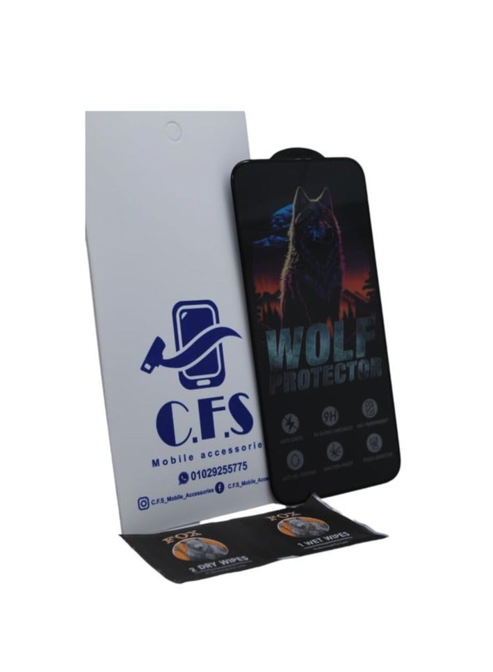 Wolf Protector Design Tempered Glass Screen Protector for Oppo Reno 13 - Clear & Black - Image 2