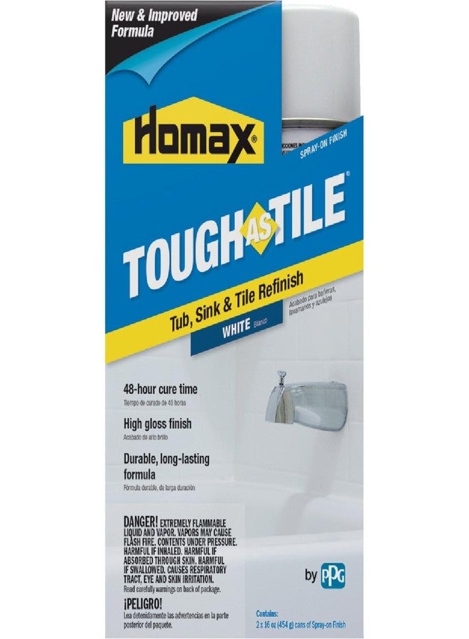 Homax Tough As Tile Gloss White Bathtub and Tile Refinishing Kit 32 oz. - Image 2