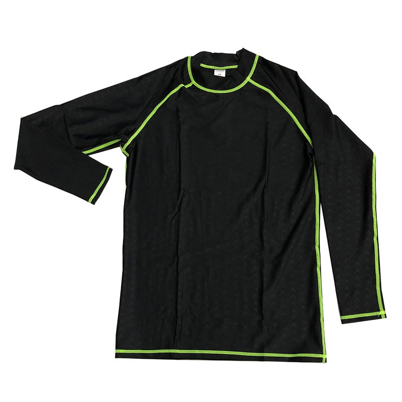 Generic Banfi Waterproof Quick-Dry Mens Sun Protection Shirt Black Green Line 