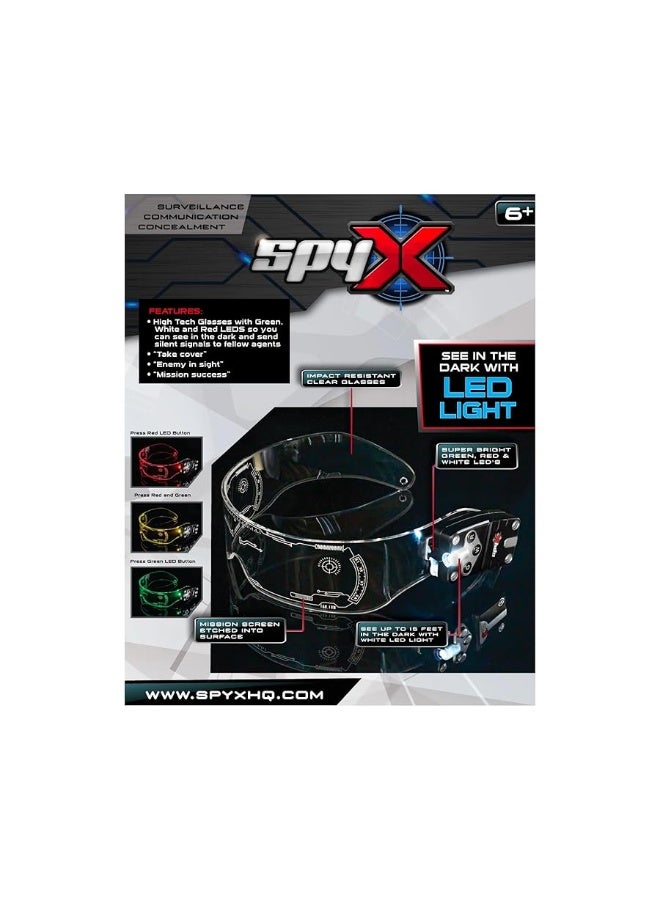 SpyX Night Ops Glasses  HiTech Spy Toy Gadget for Spy Kids Night Mission Dual LED Lights White Spotlight  3Color Silent Signal Lights Mission Graphics Etched Into Surface - Image 2