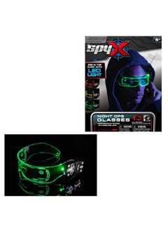 SpyX SpyX Night Ops Glasses  HiTech Spy Toy Gadget for Spy Kids Night Mission Dual LED Lights White Spotlight  3Color Silent Signal Lights Mission Graphics Etched Into Surface  - Image 1