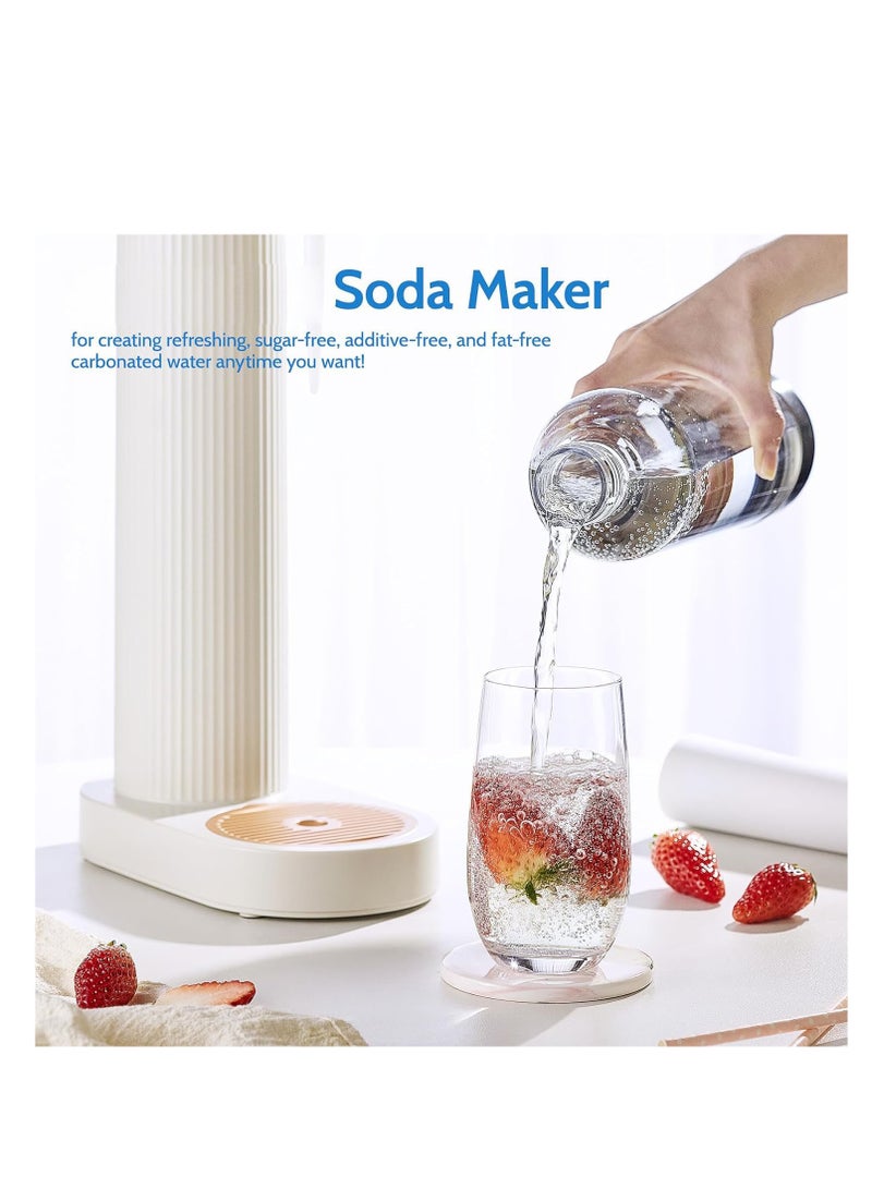 SOLARAE Sparkling Water Maker, Soda Maker Machine for Home, Carbonates All Kinds Of Beverages, with 1l Bpa Carbonating Bottle, Compatible With Any Screw-In 60l Co2 Exchange Carbonator (Not Included) White - Image 5