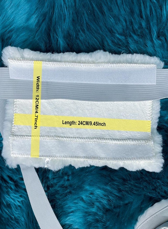 AOGELAN Fluffy Fuzzy Genuine Sheepskin Car Seat Belt Covers for Soft Auto Lambswool Seatbelt Pads, Shoulder Strap Cushion Adults Kids (2, Black) - Image 3