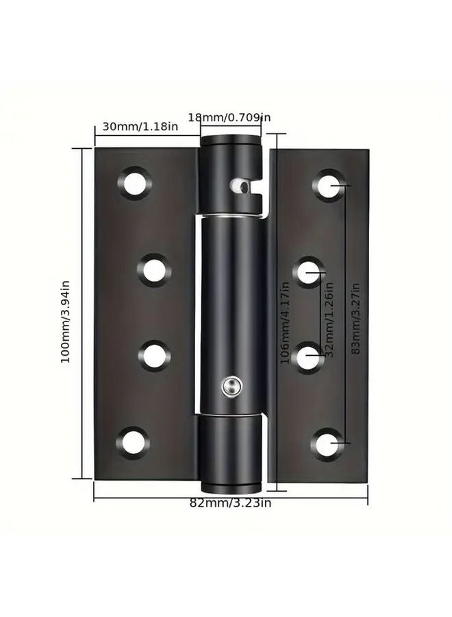 Black Self Closing Hinge Adjustable Spring Loaded Mechanism For Cabinet Furniture - Image 4