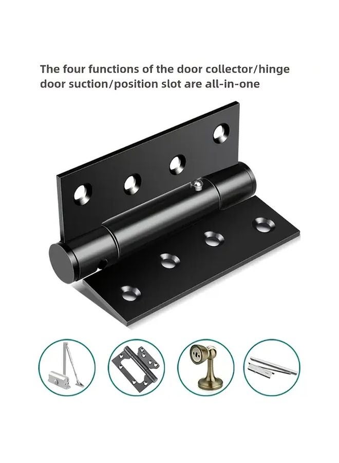 Black Self Closing Hinge Adjustable Spring Loaded Mechanism For Cabinet Furniture - Image 2
