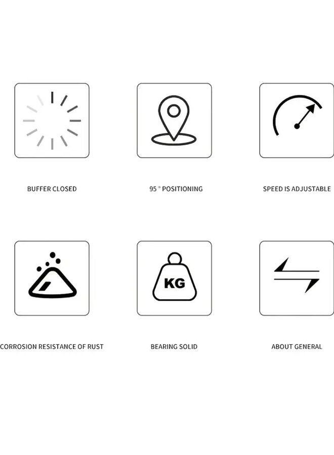 Black Self Closing Hinge Adjustable Spring Loaded Mechanism For Cabinet Furniture - Image 5