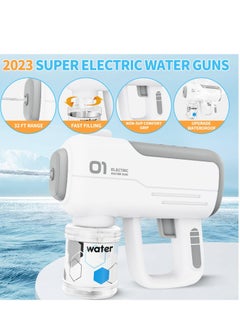 Excefore Electric Water Gun Toy - Shoots Up to 40 Feet, for Kids & Adults, Ideal for Summer Pool Parties & Beach Games (White)  - Image 4