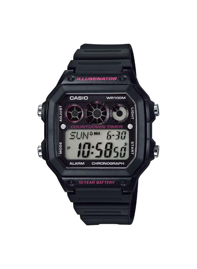 CASIO Men's Resin Digital Watch AE-1300WH-1A2VDF - 42.1 mm