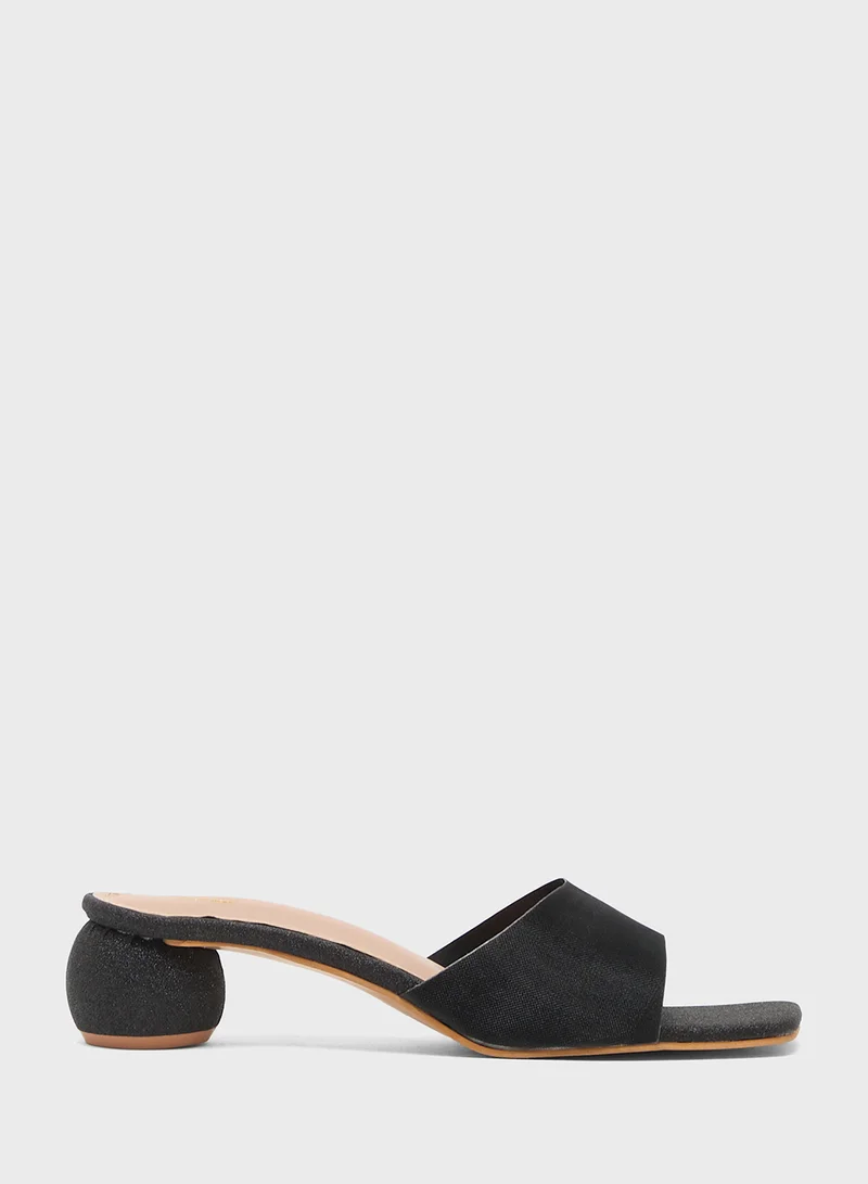 Pink Step Low Heeled Sandal
