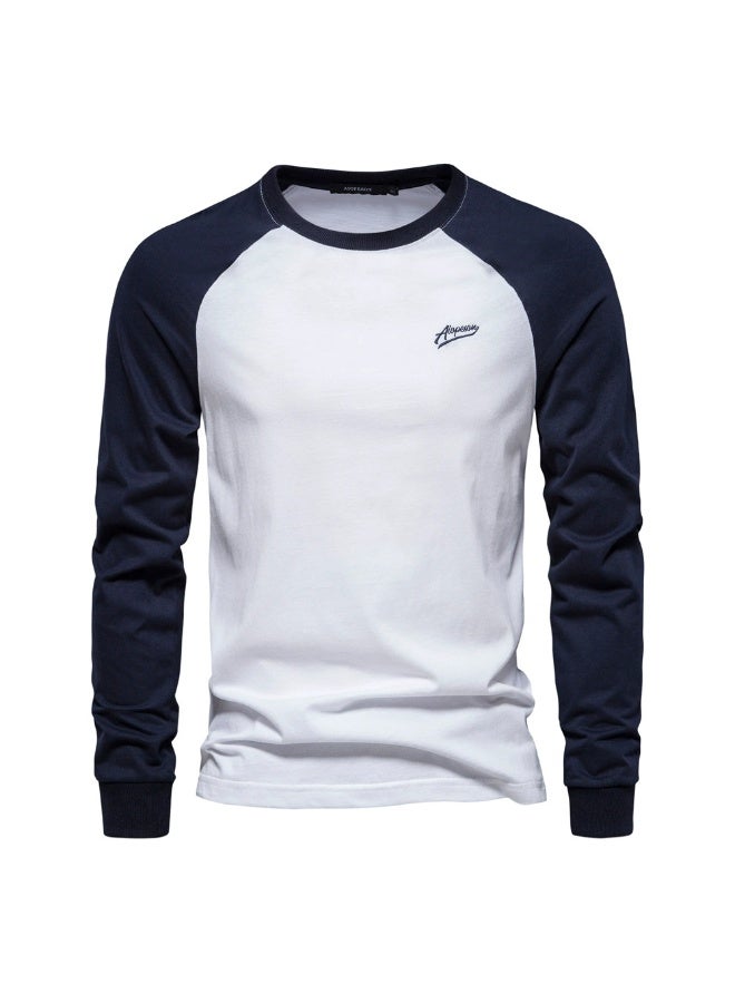 general Alloaone Men's Cotton Long Sleeve O-Neck Casual T-Shirt - Image 1