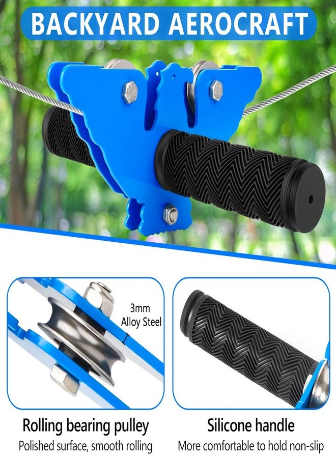 X XBEN Zip line Kits for Backyard 98FT, Zip Lines for Kid and Adult - Image 2